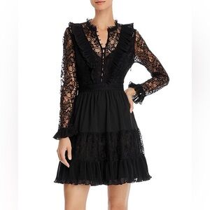 French Connection Black Lace Cocktail Dress